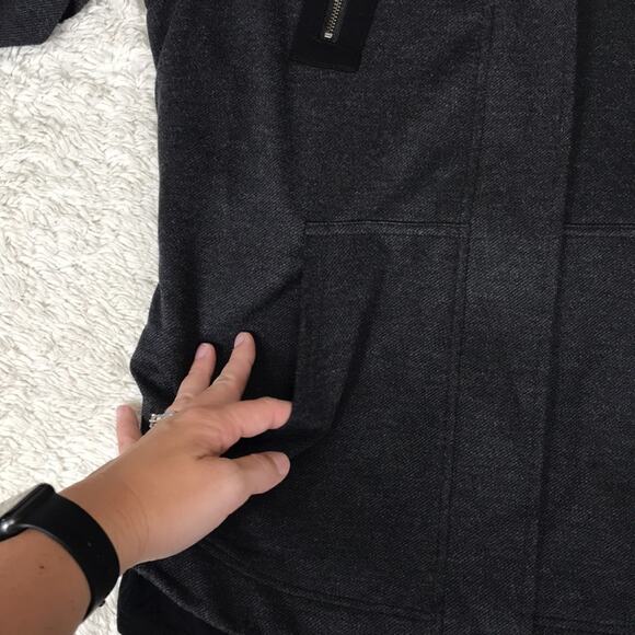 CAbi 3184 Love Carol Gray Modern Mesh Back Buckle Full Zip Jacket XS Moto Biker - Picture 7 of 13